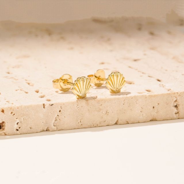 Golden Seashell Earrings